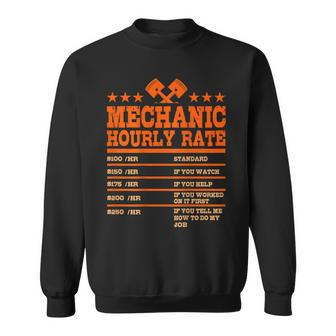 Funny Car Mechanic Dad Fathers Day Car Guy Hourly Rate Sweatshirt - Thegiftio UK