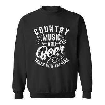 Funny Country Music And Beer Cute Singer Alcohol Lover Gift Sweatshirt | Mazezy AU