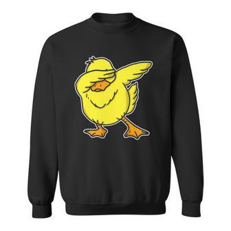 Funny Dabbing Duck Dab Dance Cool Duckling Lover Gift Sweatshirt | Mazezy