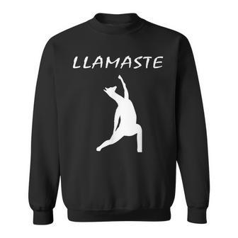 Funny Farm Animal Yoga Llamaste Sweatshirt - Thegiftio UK