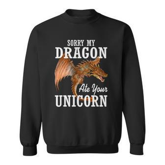 Funny Fire Dragon Asian Animal Gift Dragon Sweatshirt - Thegiftio UK