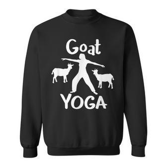 Funny Goat Yoga - Watching As You Pose Exercise Sweatshirt - Thegiftio UK
