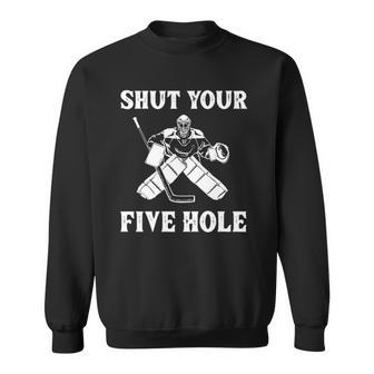 Funny Ice Hockey Design For Men Women Ice Hockey Goalkeeper Sweatshirt - Thegiftio UK