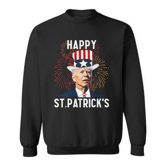 Funny Joe Biden 46 Happy St Patricks Day For Fourth Of July Sweatshirt | Mazezy