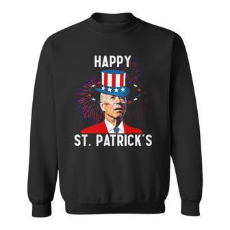 Funny Joe Biden Confused St Patricks Day For Fourth Of July Sweatshirt | Mazezy