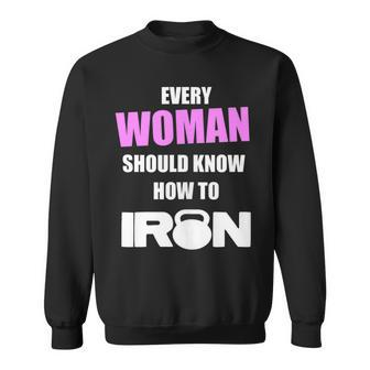 Funny Kettle Bell Every Woman Pump Iron Fitness Gym Pun Sweatshirt - Thegiftio UK