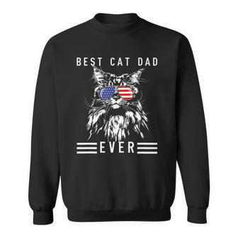 Funny Maine Coon Cat Best Cat Dad Ever Funny Cat Maine Coon Sweatshirt | Mazezy