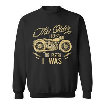 Funny Motorcycle Biker Grandpa Vintage Bikers Birthday Gift Sweatshirt - Seseable