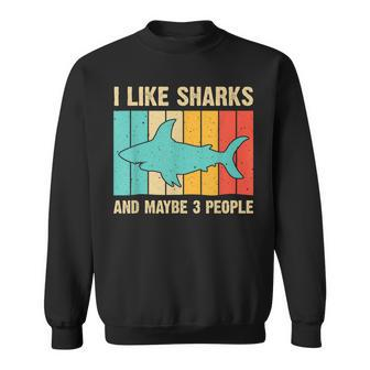 Funny Shark Design For Kids Men Women Animal Shark Stuff Sweatshirt - Seseable