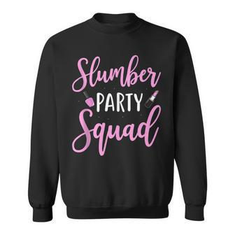 Funny Slumber Party Squad Sleepover Pajama Nails And Makeup V2 Sweatshirt - Seseable