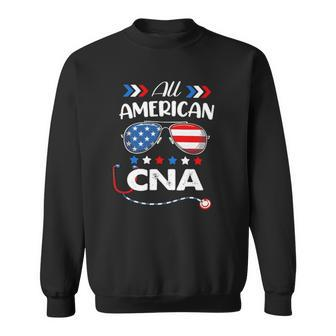 Funny Sunglasses All America Cna American Flag 4Th Of July Sweatshirt | Mazezy