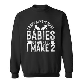Funny Twins Dad Fathers Day - Twin Daddy Sweatshirt | Mazezy