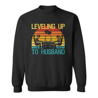 Gamer Engagement Future Mr & Mrs Leveling Up To Husband Sweatshirt - Thegiftio UK