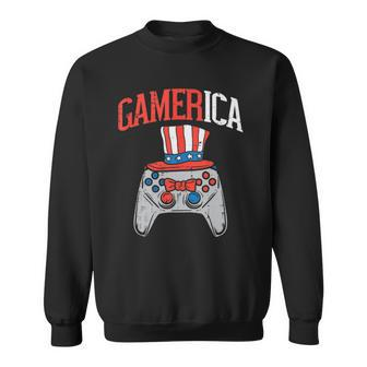 Gamerica Video Game Controller 4Th Of July Patriot Boys Men Sweatshirt - Thegiftio UK