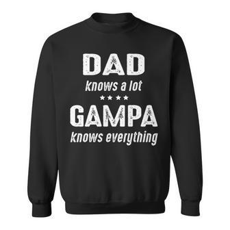 Gampa Grandpa Gift Gampa Knows Everything Sweatshirt - Seseable