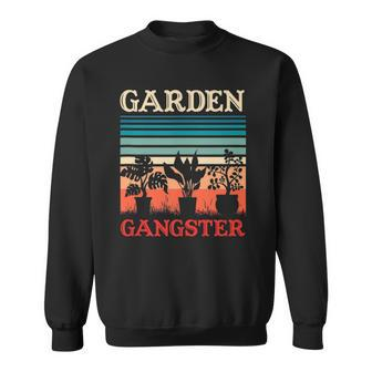 Garden Gangster Funny Gardening Retro Vintage Sweatshirt | Mazezy AU