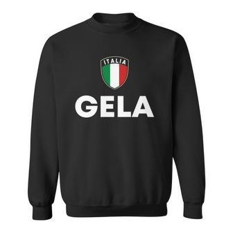 Gela Italia Flag Shield Sicilia Roots Sweatshirt - Thegiftio UK