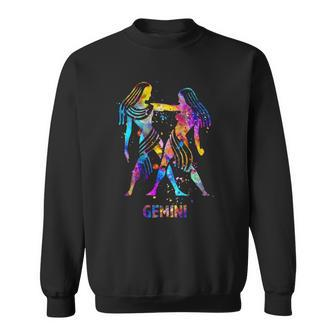 Gemini Zodiac Sign Constellations Gift Sweatshirt | Mazezy