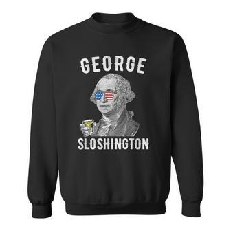 George Sloshington Washington 4Th Of July Funny American Sweatshirt | Mazezy