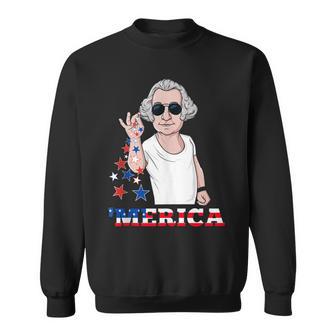 George Washington 4Th Of July Merica Sweatshirt - Seseable