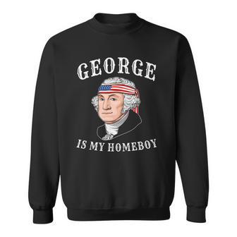 George Washington Funny 4Th Of July American Flag Sweatshirt | Mazezy