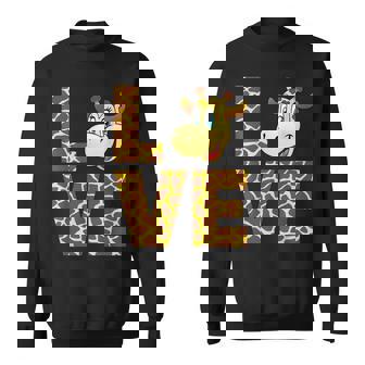 Giraffe Love For Giraffe Print Lovers Sweatshirt - Thegiftio