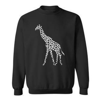 Giraffe White Pattern Graphic Animal Print Sweatshirt | Mazezy