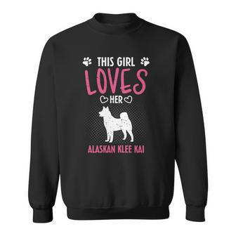 Girl Who Loves Her Alaskan Klee Kai Sweatshirt | Mazezy