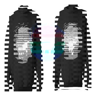 Goat Yoga Retro Sunset Silhouette Pygmy Goat Sweatshirt - Thegiftio UK