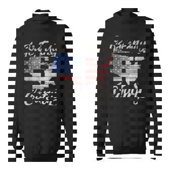 God Family Country Christian Cross Vintage Usa American Flag Sweatshirt - Thegiftio UK