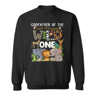 Godfather Of The Wild One Zoo Theme Birthday Safari Jungle Sweatshirt | Mazezy
