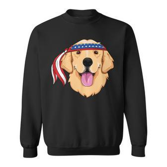 Golden Retriever 4Th Of July Family Dog Patriotic American Sweatshirt - Seseable