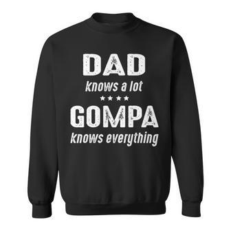 Gompa Grandpa Gift Gompa Knows Everything Sweatshirt - Seseable