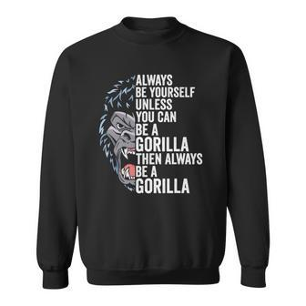 Gorilla Lovers Retro Ape Gorilla Silverback Sweatshirt | Mazezy