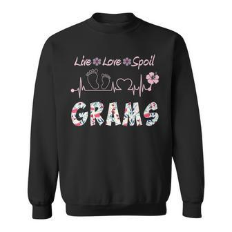 Grams Grandma Gift Grams Live Love Spoil Sweatshirt - Seseable
