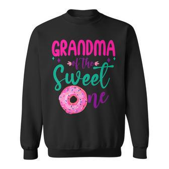Grandma Of Sweet One 1St B-Day Party Matching Family Donut Sweatshirt - Thegiftio UK