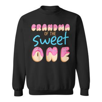 Grandma Of Sweet One First B-Day Party Matching Family Donut Sweatshirt - Thegiftio UK