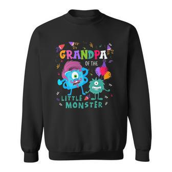 Grandpa Of The Little Monster Birthday Sweatshirt | Mazezy