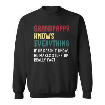 Grandpappy Know Everything Fathers Day For Funny Grandpappy Sweatshirt - Thegiftio UK