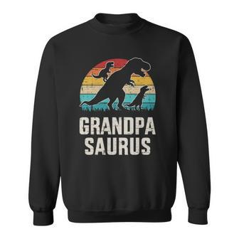 Grandpasaurus Vintage Dinosaur For Grandpa Fathers Day Sweatshirt | Mazezy