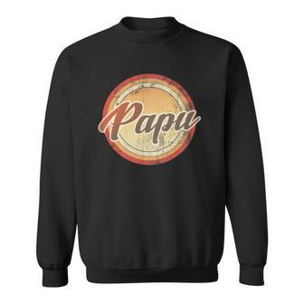 Graphic 365 Papu Vintage Retro Fathers Day Funny Men Gift Sweatshirt | Mazezy