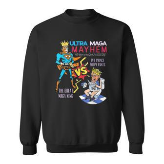 Great Maga King Donald Trump Biden Usa Ultra Maga Super Mega Mayhem Sweatshirt | Mazezy UK