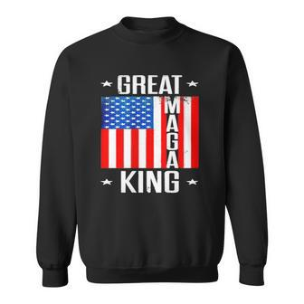 Great Maga King Ultra Maga American Flag Vintage Sweatshirt - Thegiftio UK