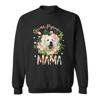 Great Pyrenees Mama Flower Funny Dog Lover Gift For Mama Sweatshirt - Thegiftio UK