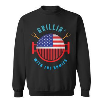 Grillin Dad Grilling T 4Th Of July Independence Sweatshirt - Seseable