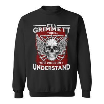 Grimmett Name Shirt Grimmett Family Name V2 Sweatshirt - Monsterry UK