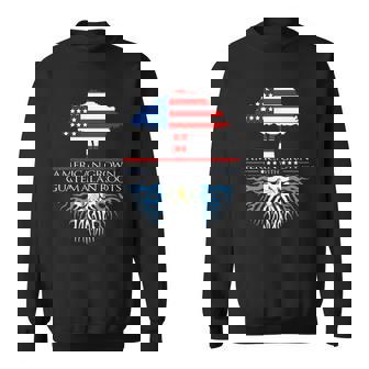 Guatemalan Roots American Grown Tree Flag Born Us Guatemala Sweatshirt | Mazezy