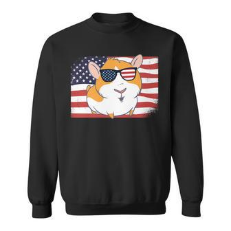 Guinea Pig Dad & Mom American Flag 4Th Of July Usa Funny Sweatshirt - Seseable