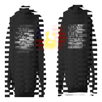 Guitar 4Th Of July Gift American Flag Usa Country Music Sweatshirt - Thegiftio