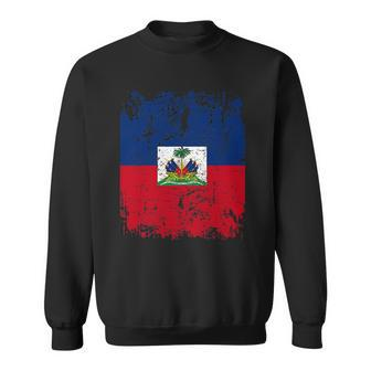 Haiti Flag Vintage Men Women Kids Haiti Sweatshirt | Mazezy